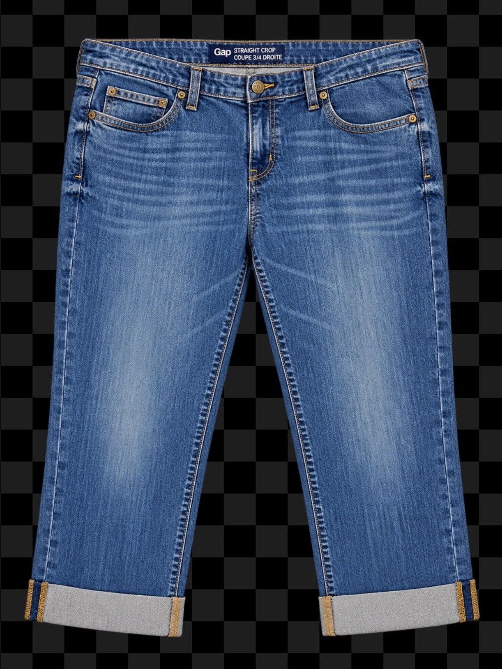 GAP Outlet Women's Straight Crop Jeans in Blue Wash